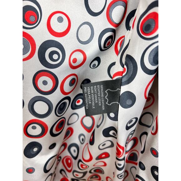 Rivorossi Genuine Leather Wide Sleeve Two Tone Jacket - Picture 11 of 11